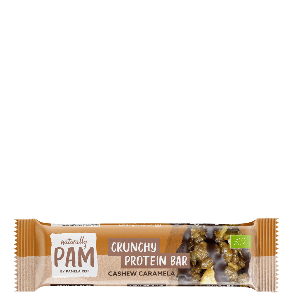 Bild: Naturally PAM by Pamela Reif Crunchy Protein Bar Cashew Caramela 