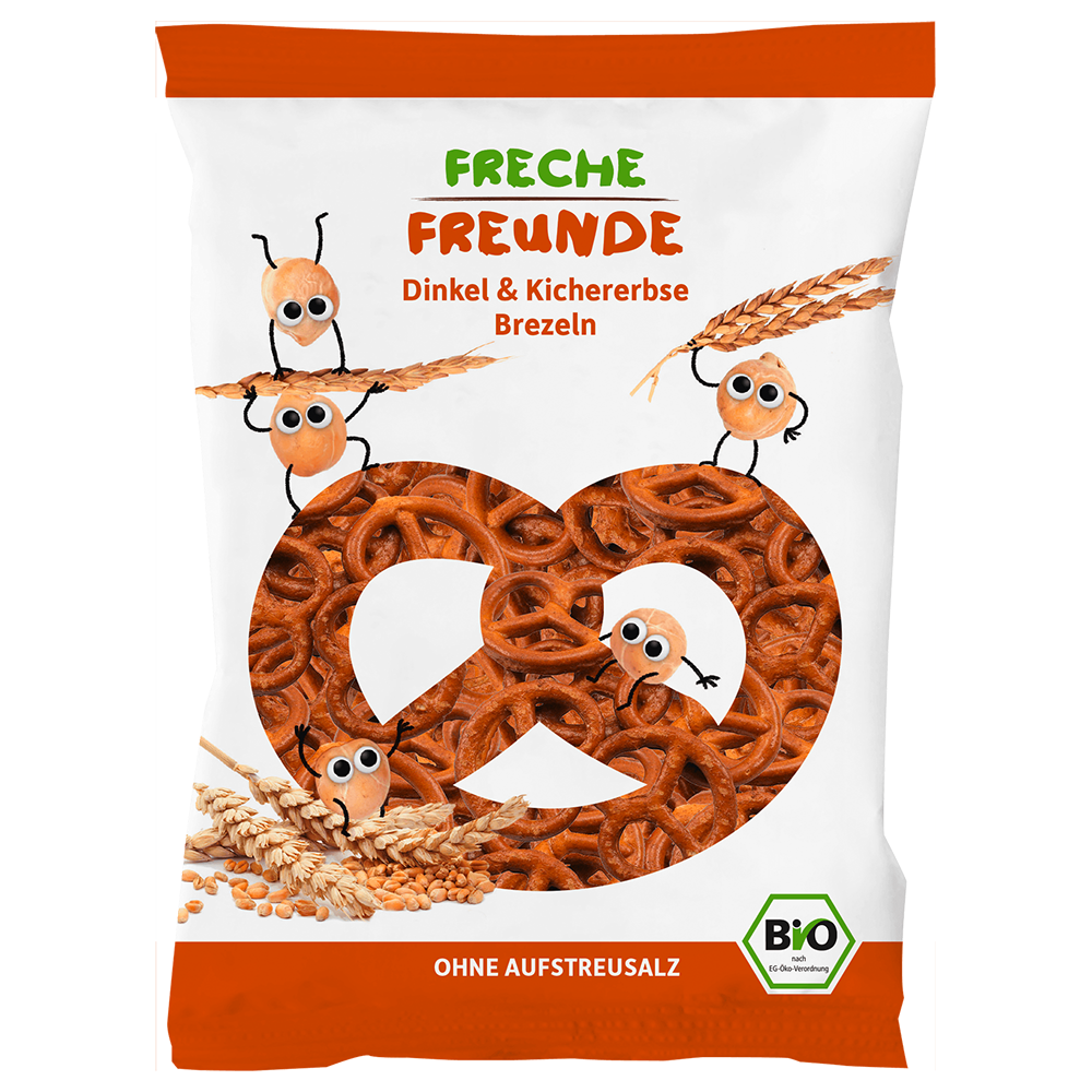 Bild: Freche Freunde Dinkel & Kirchererbse Brezeln 