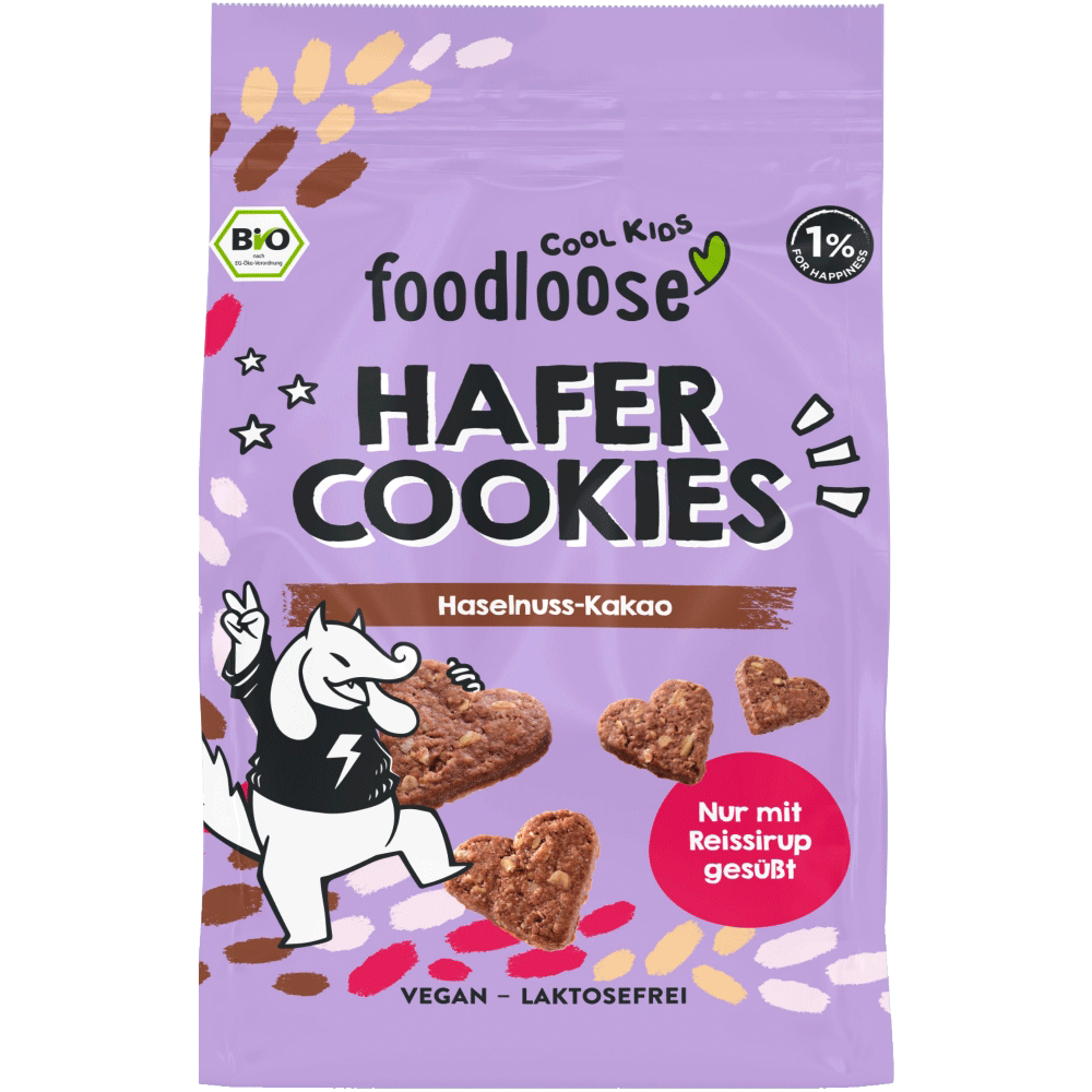 Bild: Foodloose Hafer Cookies Haselnuss Kakao 