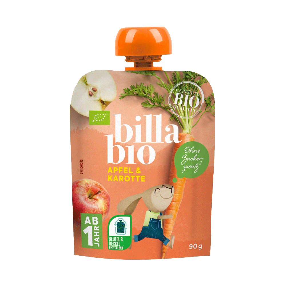 Bild: Billa Bio Quetschie Apfel Karotte 