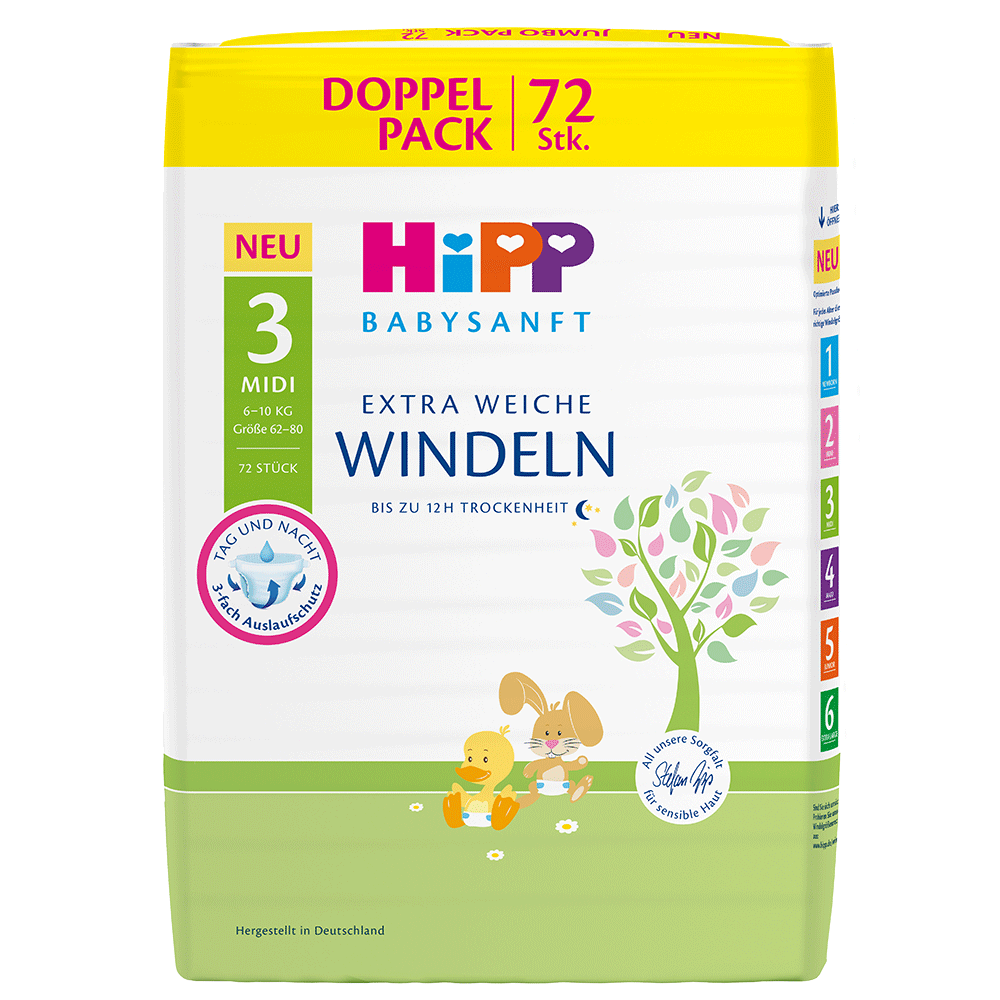 Bild: HiPP Windeln Gr. 3, 6kg - 10kg Doppelpack 