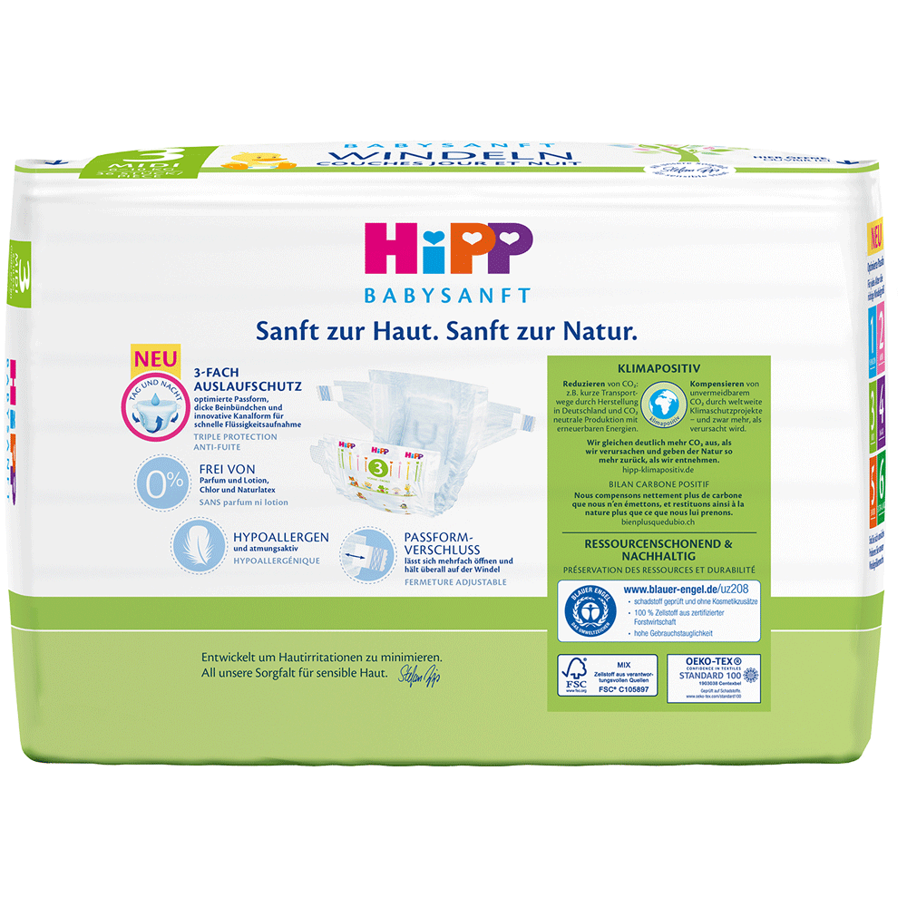 Bild: HiPP Windeln Gr. 3, 6kg - 10kg Doppelpack 