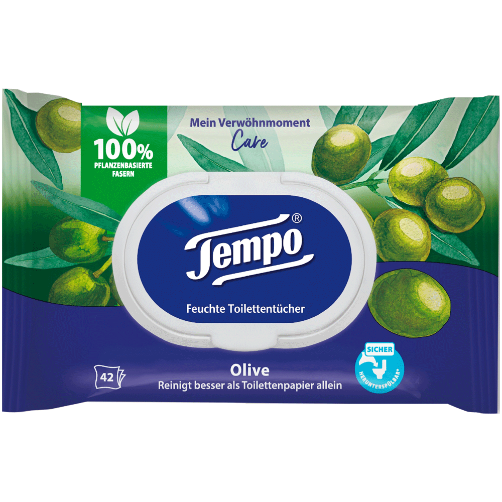 Bild: Tempo Feuchtes Toilettenpapier Olive 