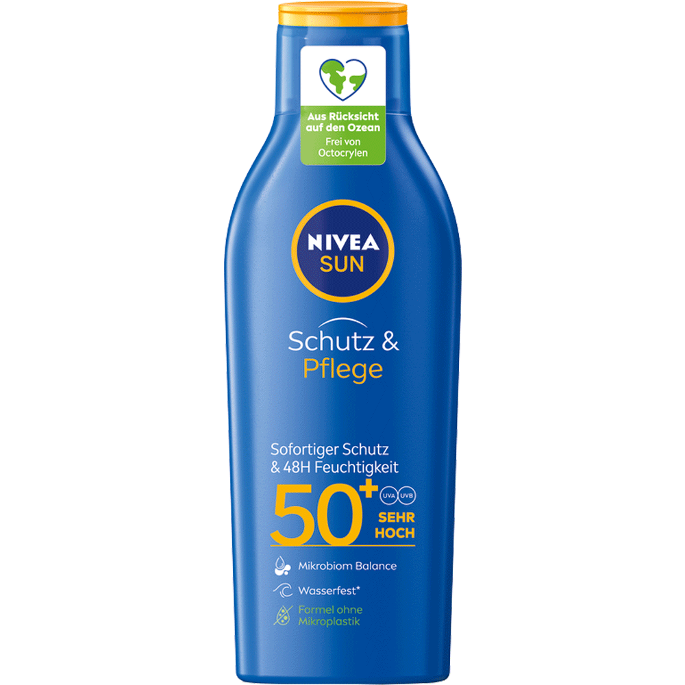 Bild: NIVEA Sun Schutz & Pflege Sonnenmilch LSF 50+ 