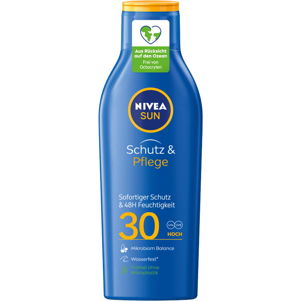 Bild: NIVEA Sun Schutz & Pflege Sonnenmilch LSF 30 