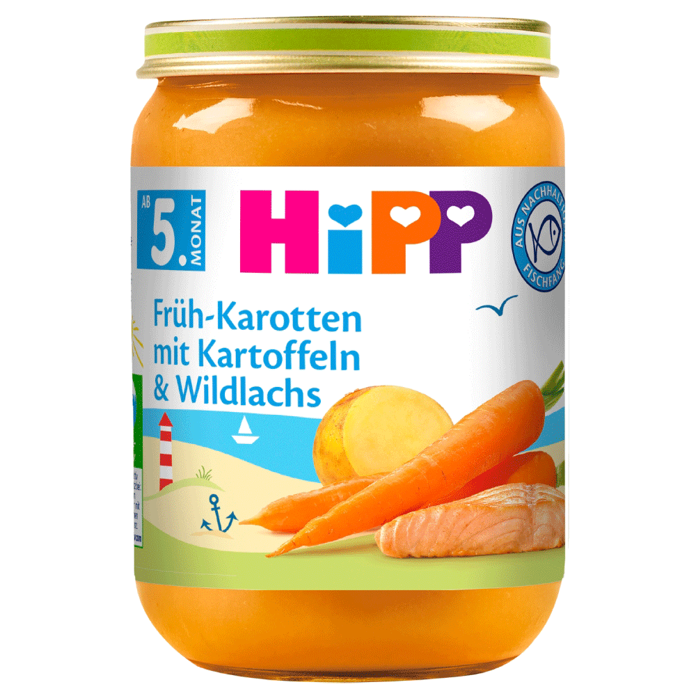 Bild: HiPP Früh-Karotten mit Kartoffeln und Lachs 