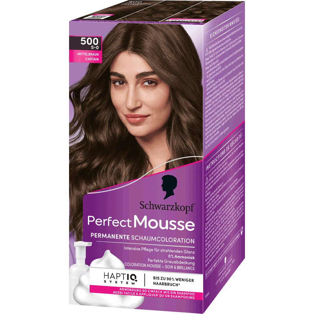 Bild: Schwarzkopf Perfect Mousse Permanente Farbe mittelbraun