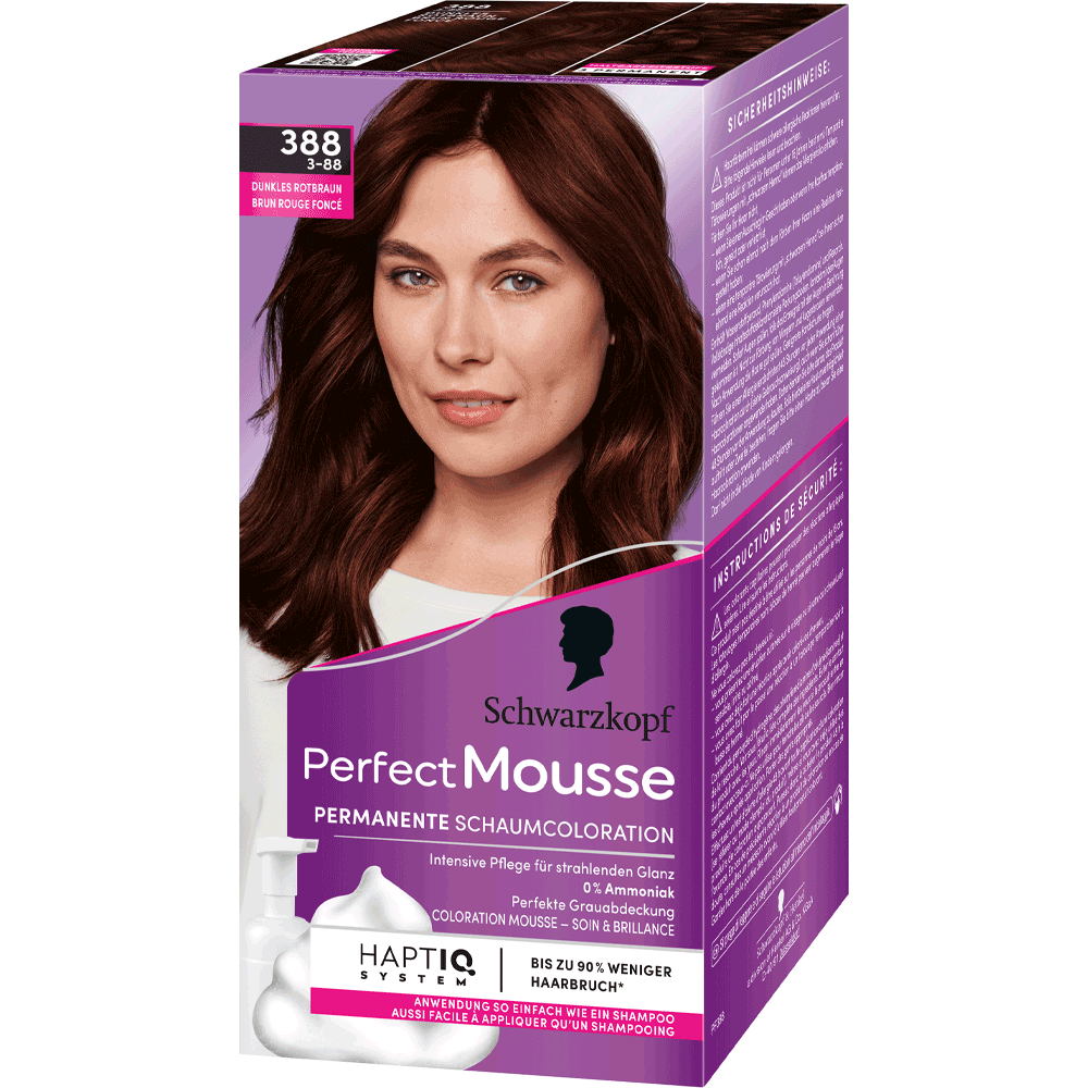 Bild: Schwarzkopf Perfect Mousse Permanente Farbe dunkelrotbraun