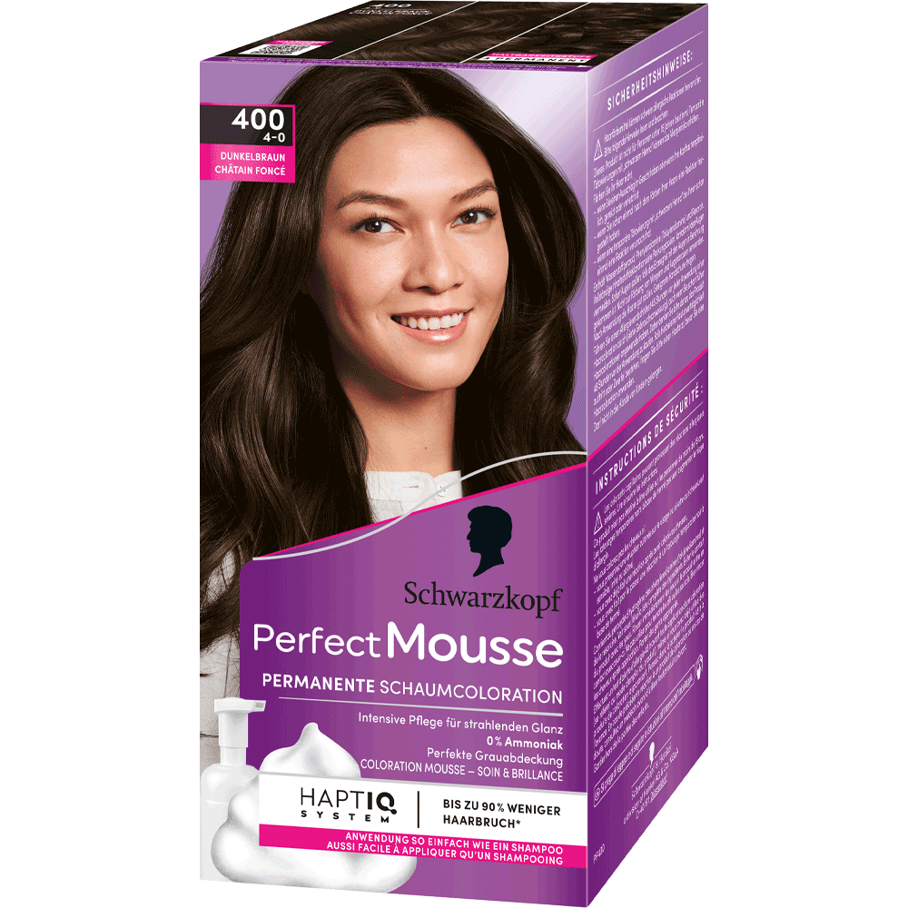 Bild: Schwarzkopf Perfect Mousse Permanente Farbe dunkelbraun