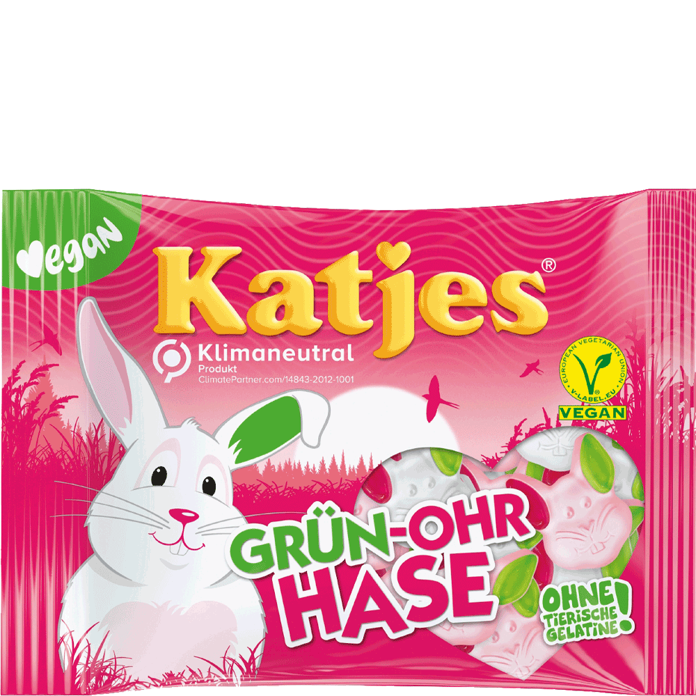 Bild: Katjes Grünohrhasen Vegane Fruchtgummis 