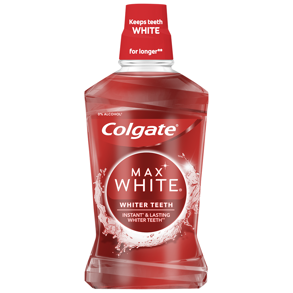 Bild: Colgate Mundspülung Max White Whiter Teeth 