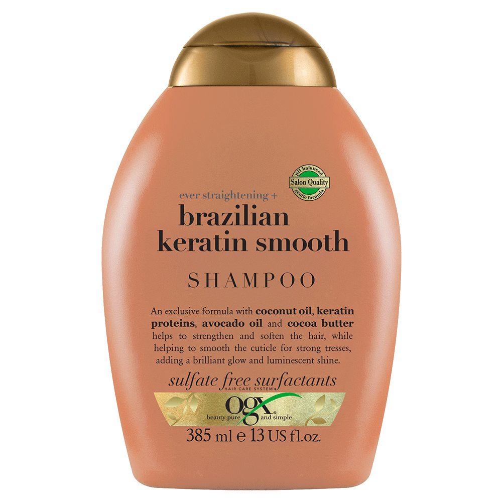 Bild: OGX Shampoo Brazilian Keratin Smooth 