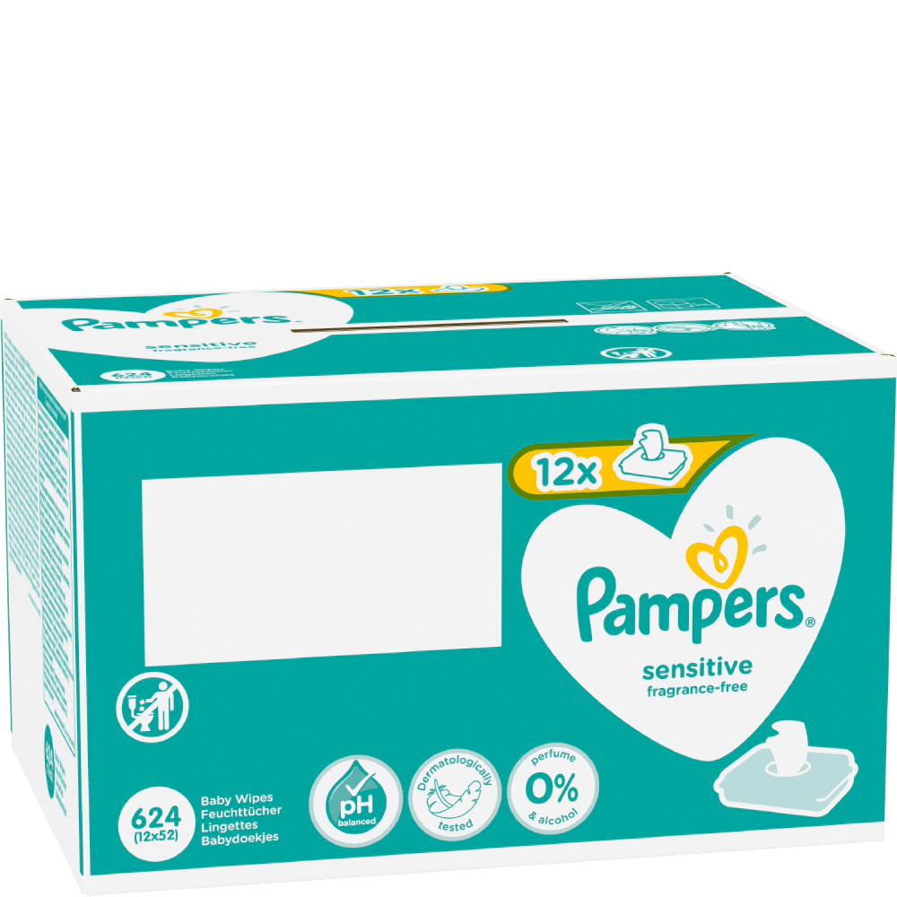 Bild: Pampers Sensitive Feuchttücher 12x52 