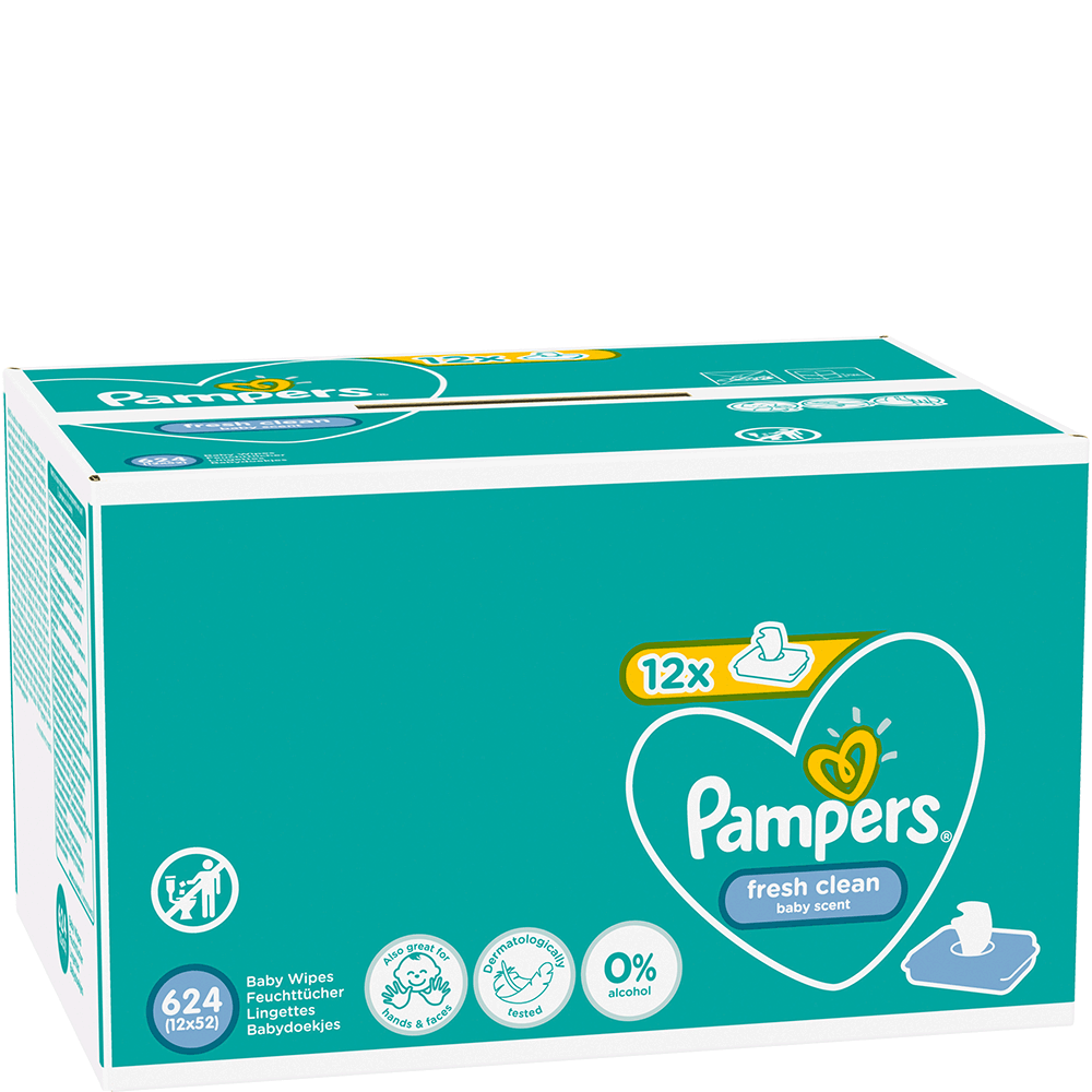 Bild: Pampers Fresh Clean Feuchttücher 12x52 