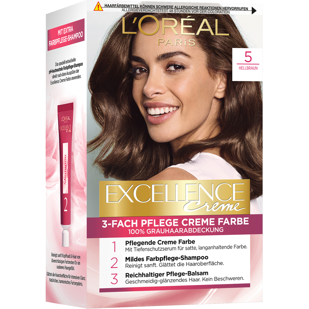 Bild: L'ORÉAL PARIS Excellence Haarcoloration hellbraun