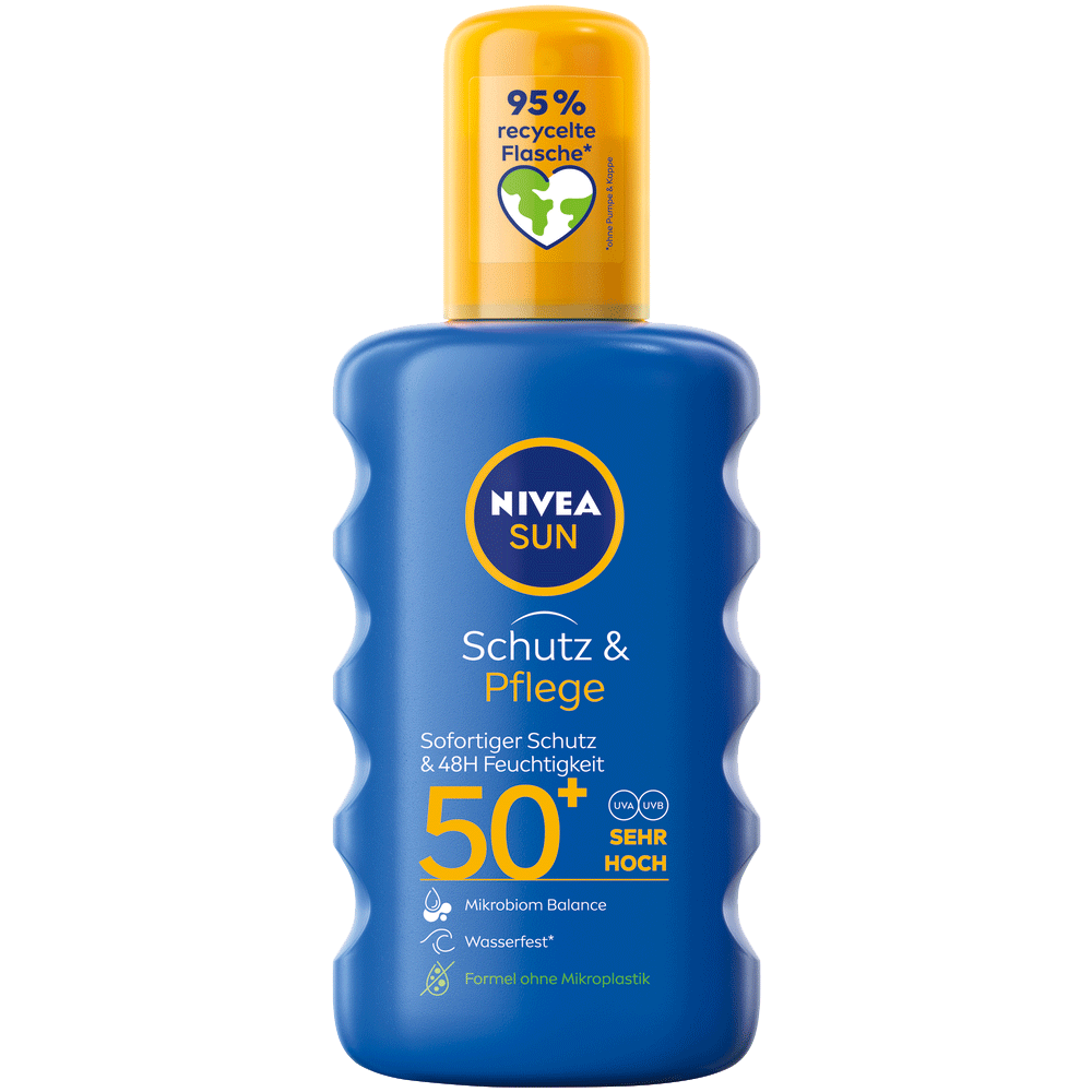 Bild: NIVEA Sun Schutz & Pflege Sonnenspray LSF 50+ 