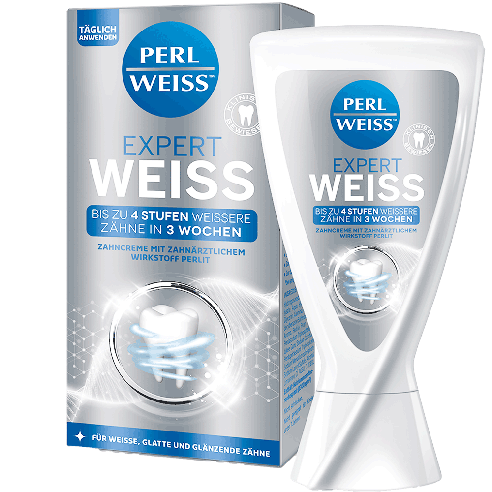 Bild: PERLWEISS Expert Weiss Zahncreme 