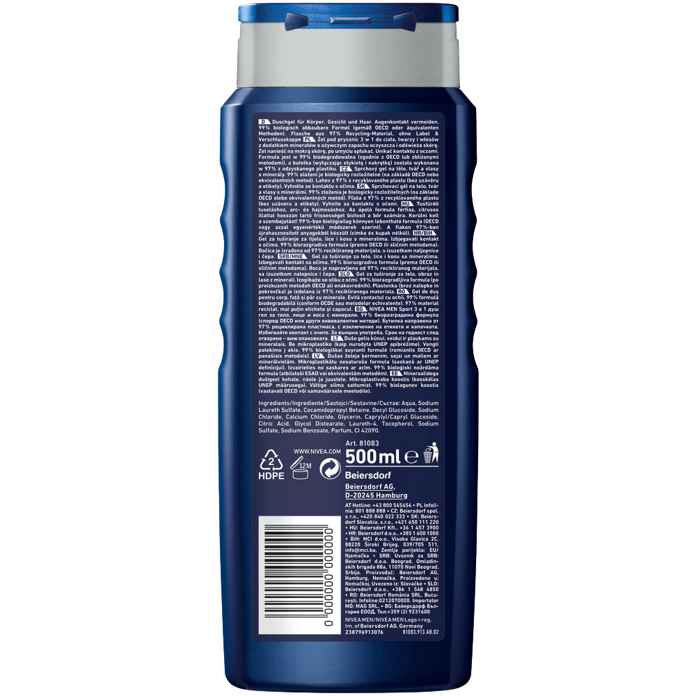 Bild: NIVEA MEN Pflegedusche Sport 500ml