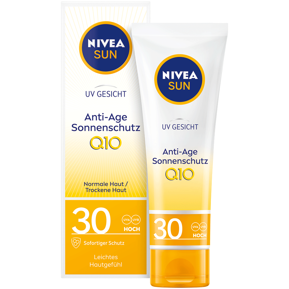 Bild: NIVEA Sun UV Gesicht Anti-Age & Anti-Pigmentflecken Sonnenschutz LSF 30 