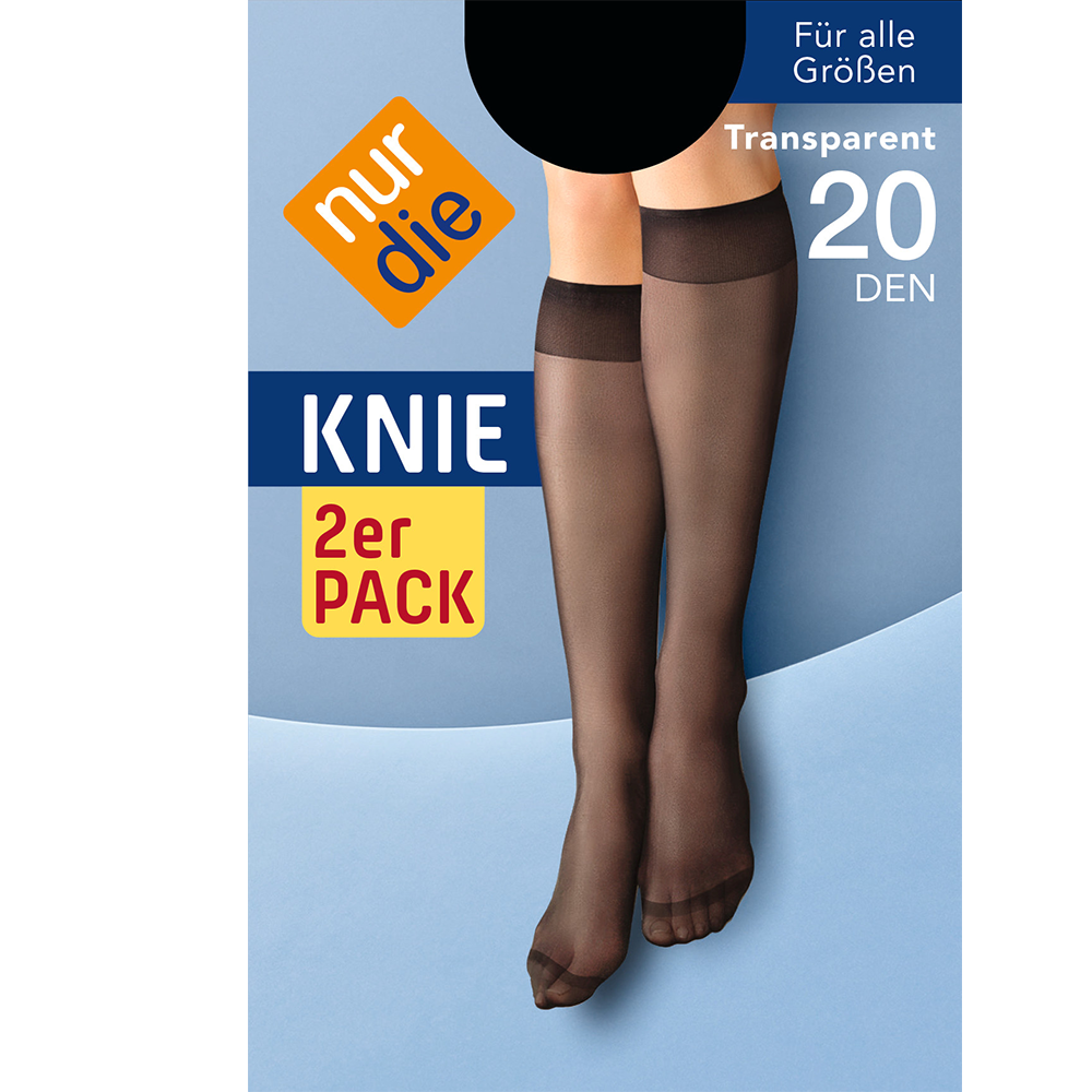 Bild: nur die Knie 2er Pack 20 DEN schwarz