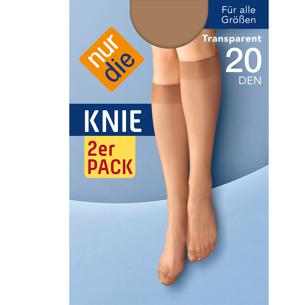 Bild: nur die Knie 2er Pack 20 DEN amber