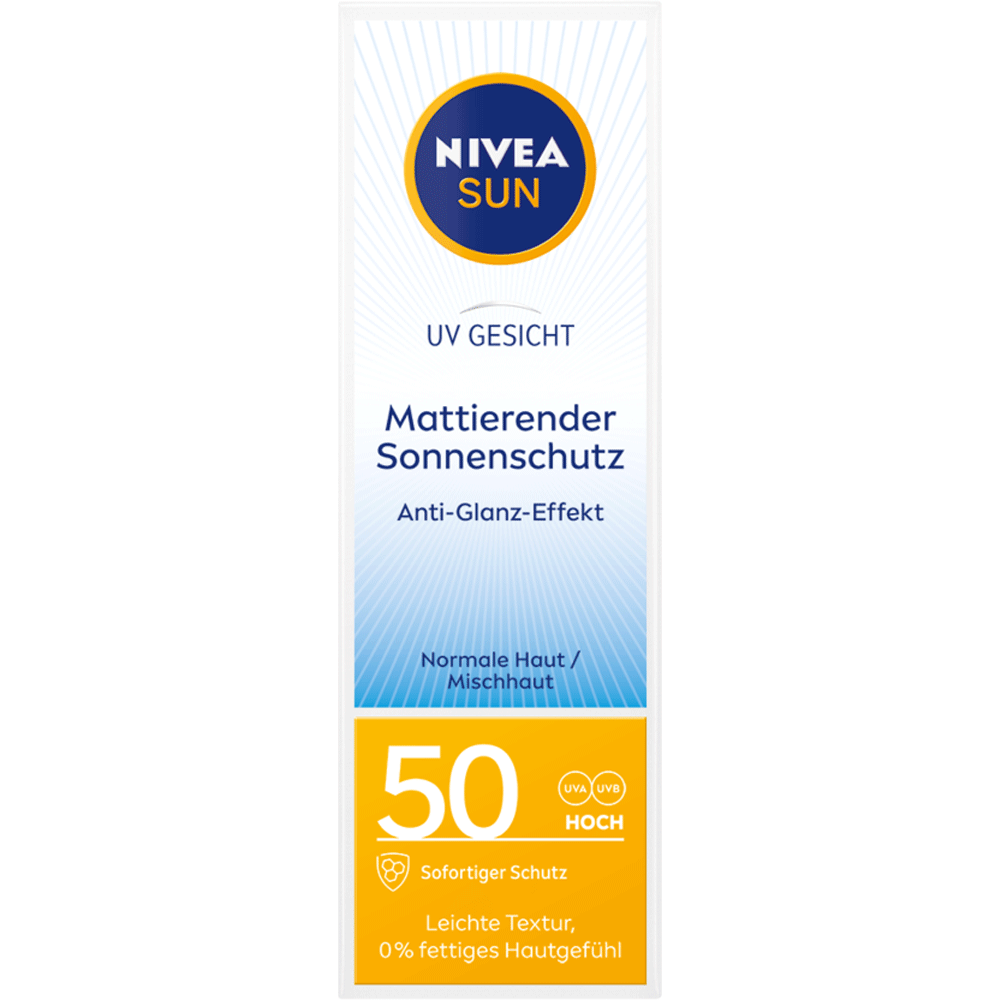 Bild: NIVEA Sun UV Gesicht mattierender Sonnenschutz LSF 50 