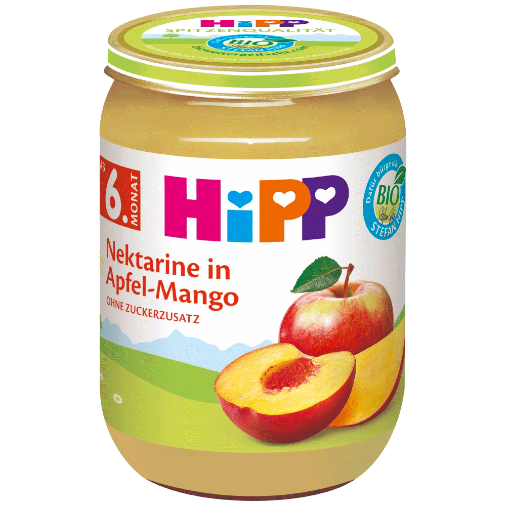 Bild: HiPP Nektarine in Apfel Mango 