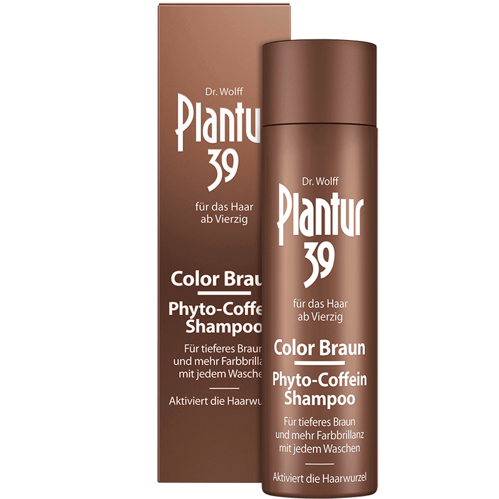 Bild: Plantur 39 Phyto-Coffein Shampoo Color Braun 