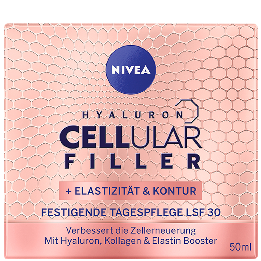 Bild: NIVEA Hyaluron Cellular Filler + Elastizität & Kontur Tagespflege LSF 30 