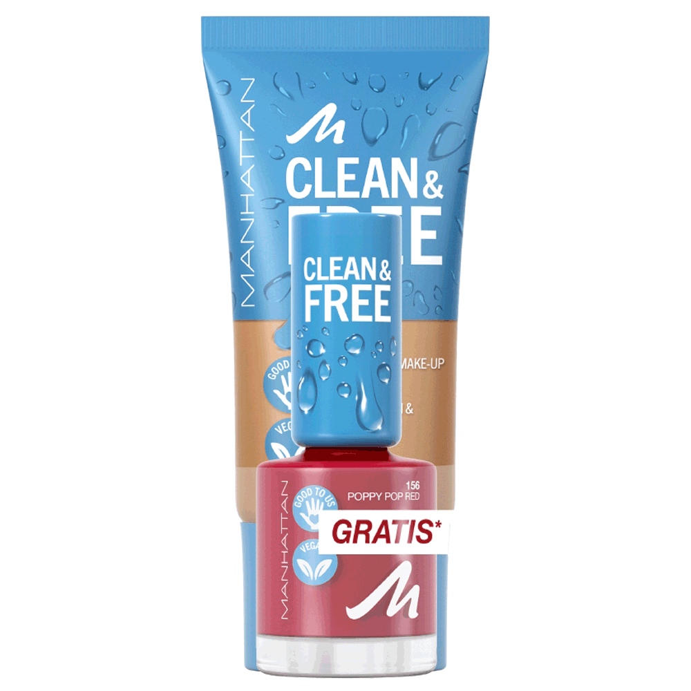 Bild: MANHATTAN Clean & Free Skin Tint + gratis Nail Polish 