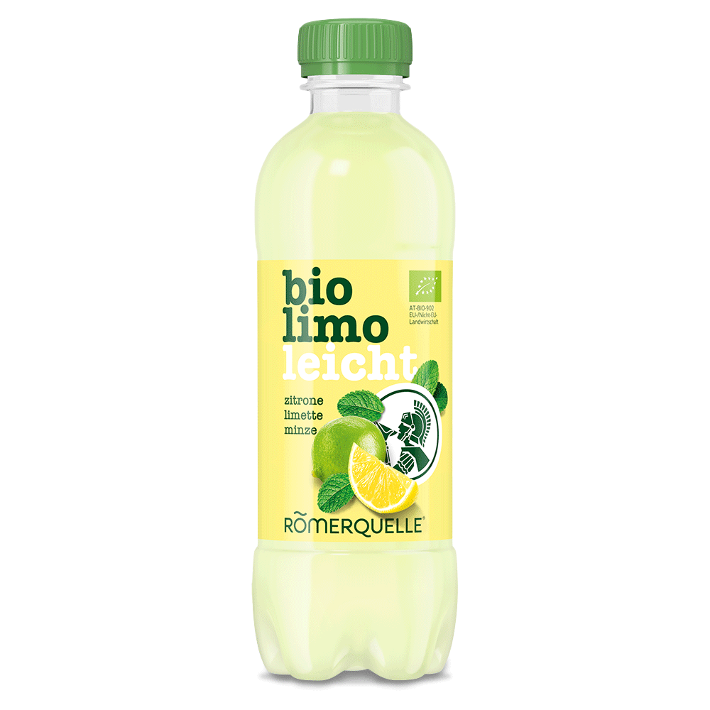 Bild: RÖMERQUELLE Bio Limo Leicht Zitrone Limette Minze 