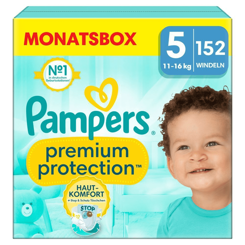 Bild: Pampers Premium Protection Größe 5, 11kg - 16kg 