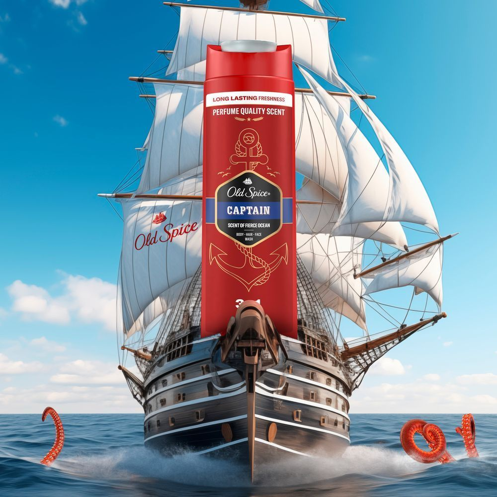 Bild: Old Spice Captain Duschgel & Shampoo Für Männer 