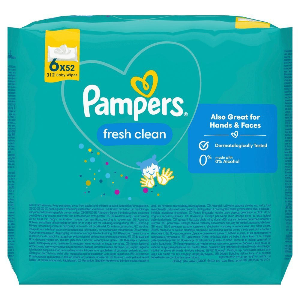 Bild: Pampers Fresh Clean Feuchttücher 6x52 