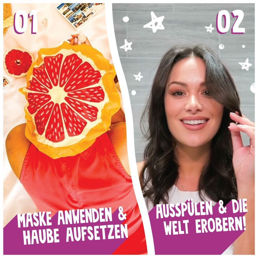 Bild: Bear Fruits Grapefruit Haarmaske mit Haube 