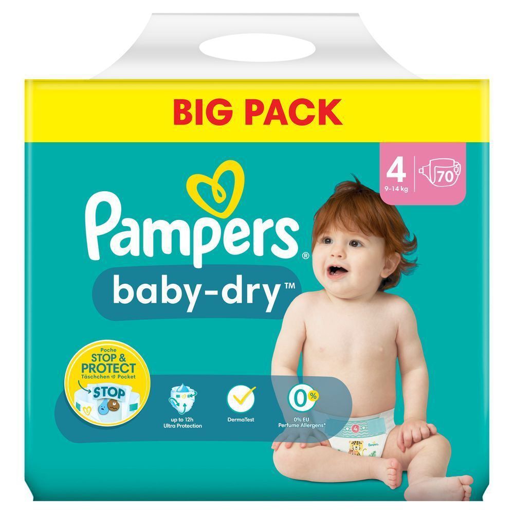 Bild: Pampers Baby-Dry Größe 4, BIG PACK 