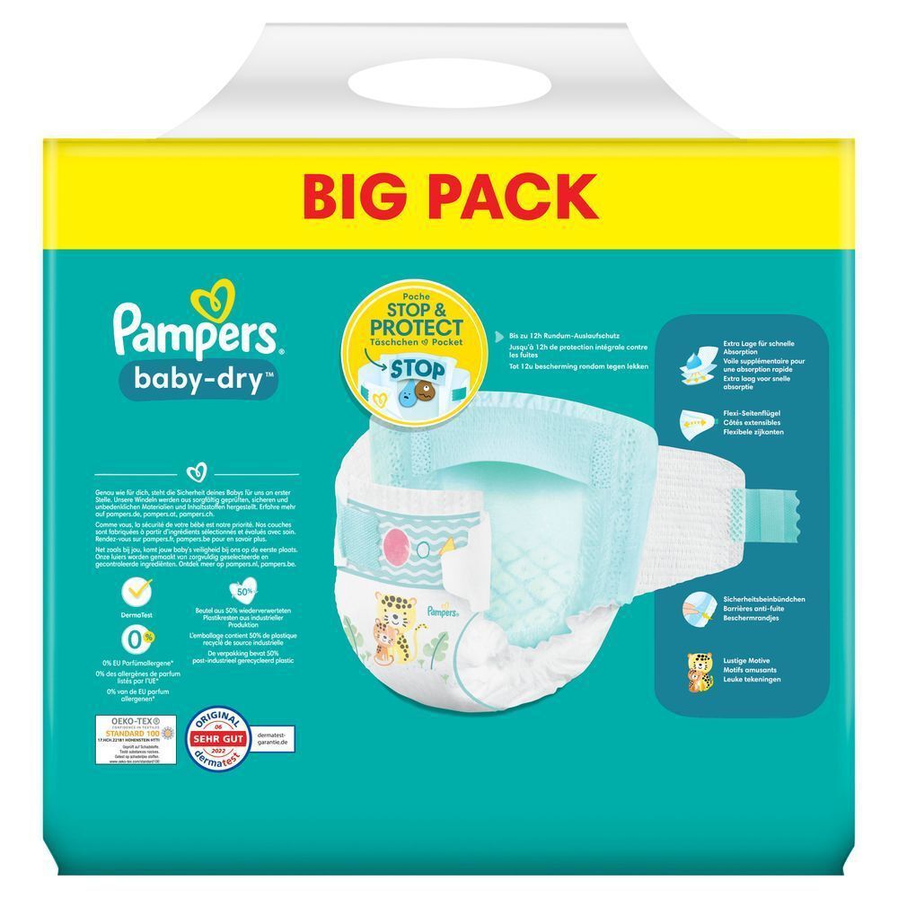 Bild: Pampers Baby-Dry Größe 4, BIG PACK 