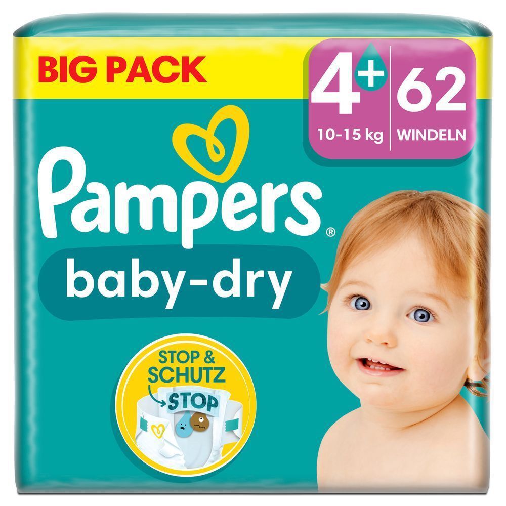 Bild: Pampers Baby-Dry Größe 4+, BIG PACK 