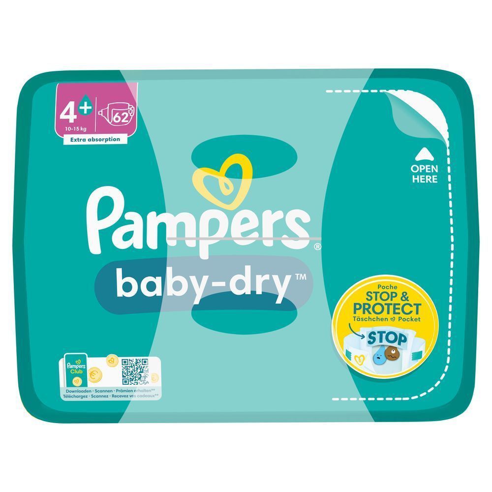 Bild: Pampers Baby-Dry Größe 4+, BIG PACK 