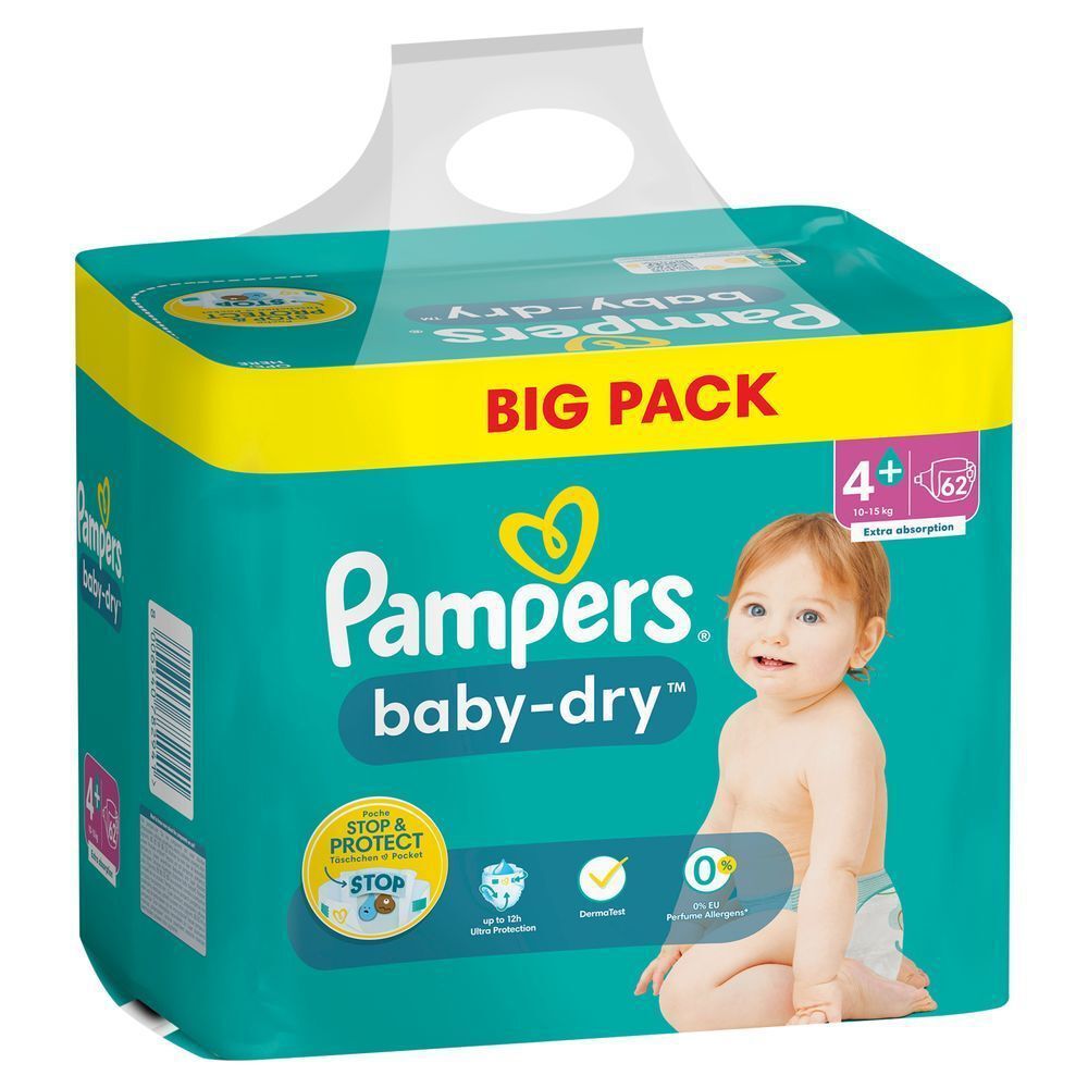 Bild: Pampers Baby-Dry Größe 4+, BIG PACK 