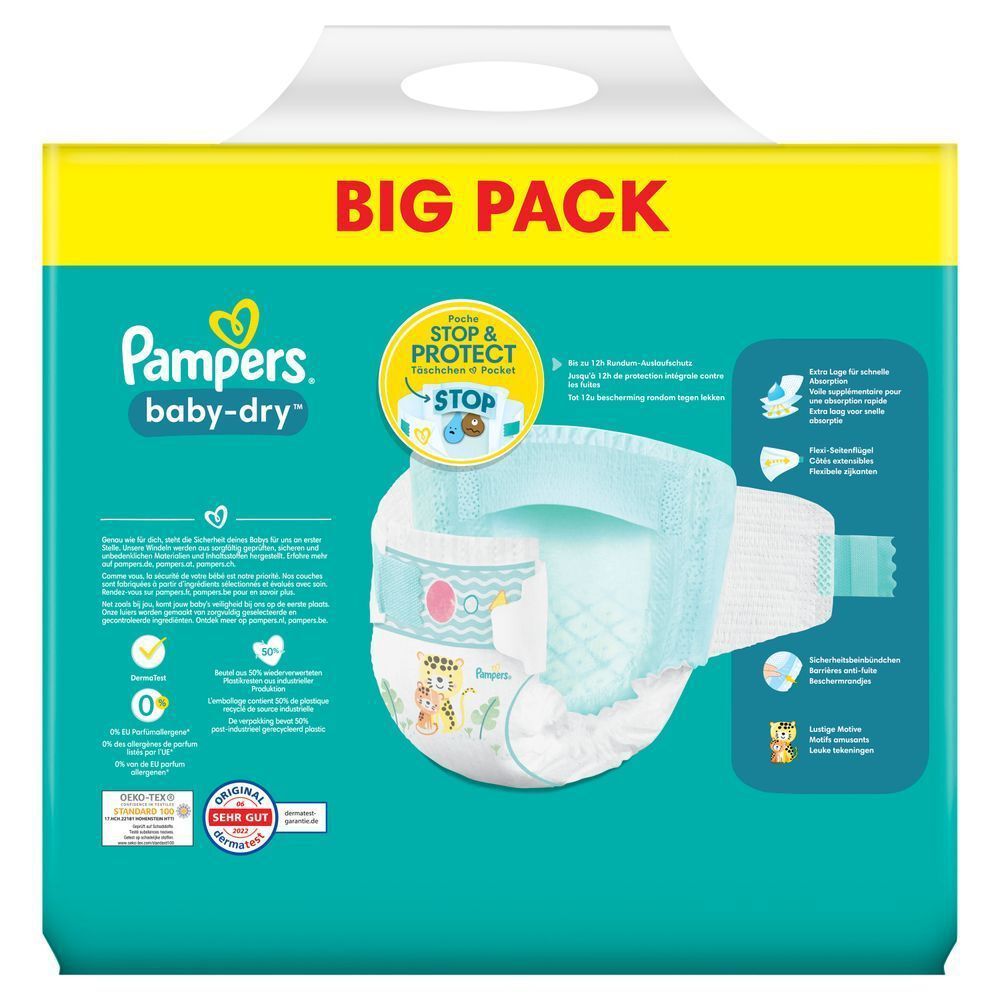 Bild: Pampers Baby-Dry Größe 4+, BIG PACK 