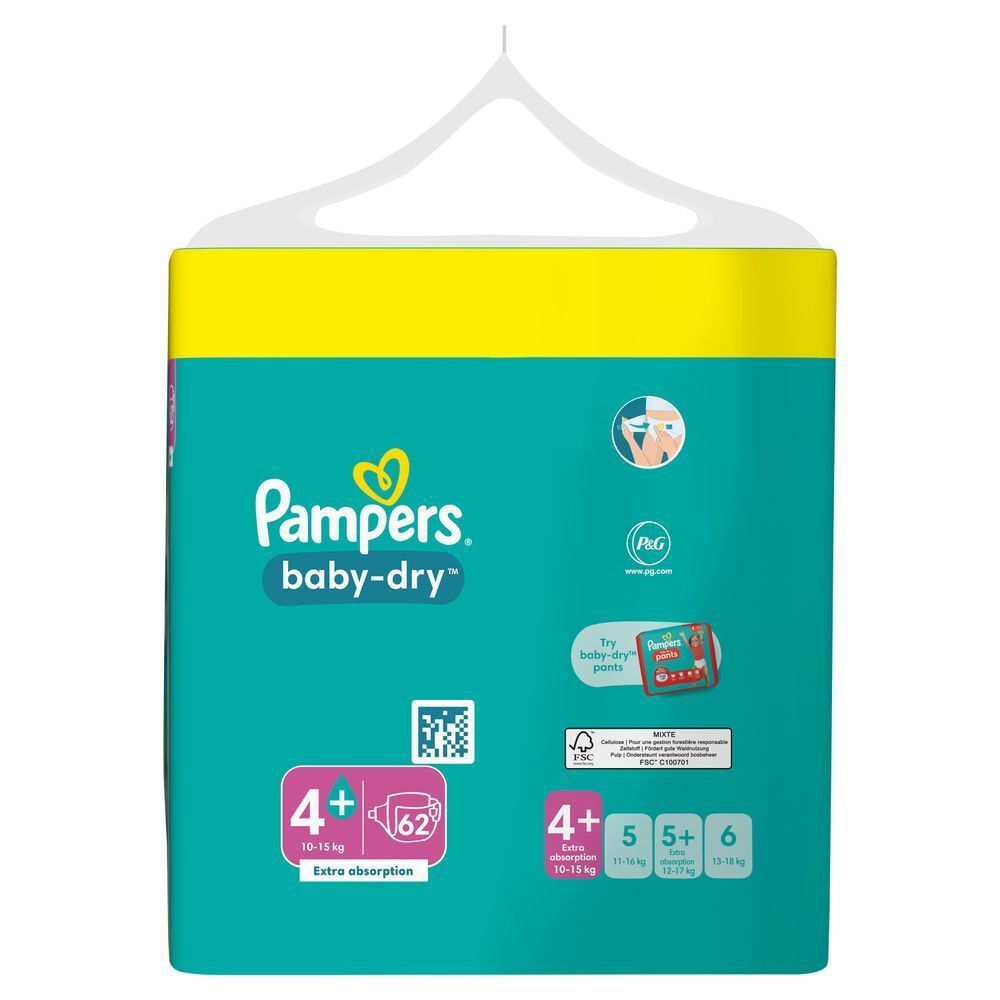 Bild: Pampers Baby-Dry Größe 4+, BIG PACK 