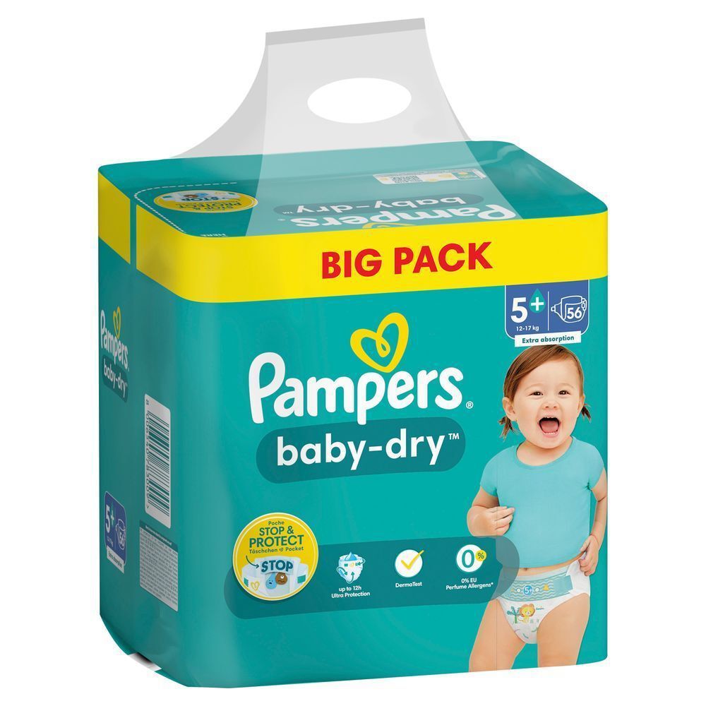 Bild: Pampers Baby-Dry Größe 5+, BIG PACK 