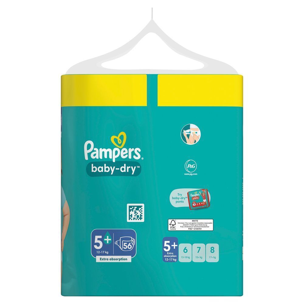 Bild: Pampers Baby-Dry Größe 5+, BIG PACK 