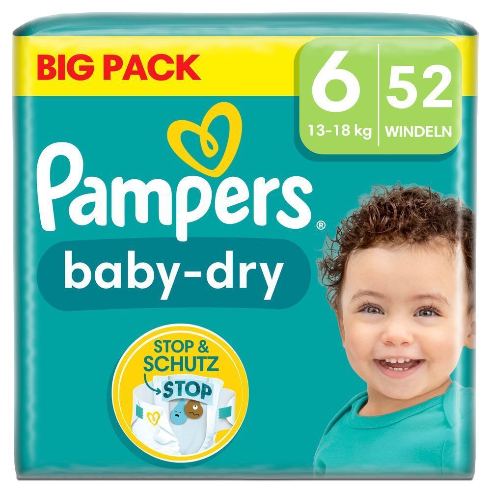 Bild: Pampers Baby-Dry Größe 6, BIG PACK 