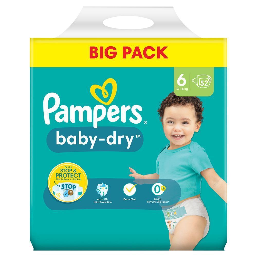 Bild: Pampers Baby-Dry Größe 6, BIG PACK 