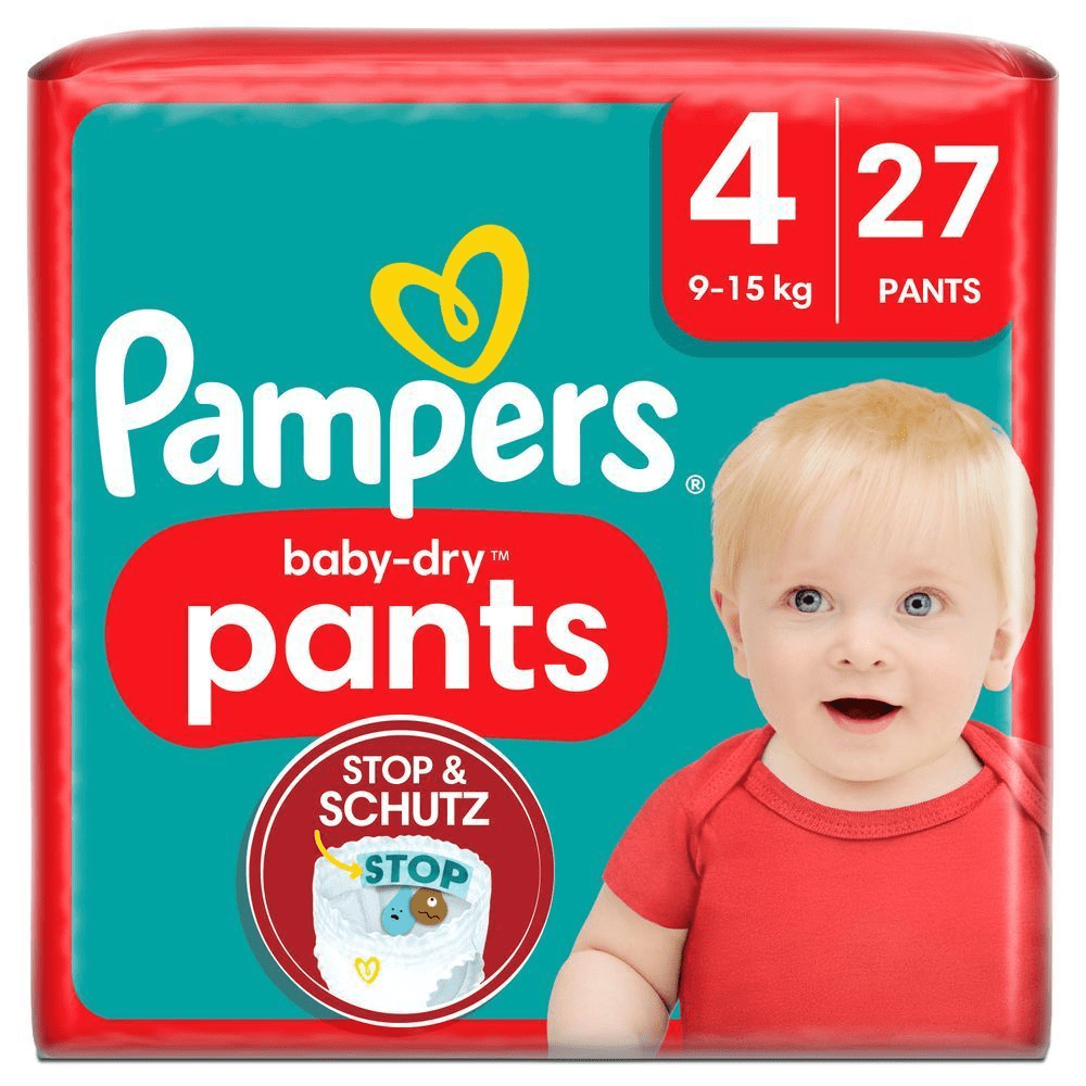 Bild: Pampers Baby-Dry Pants Größe 4, 9kg - 15kg 