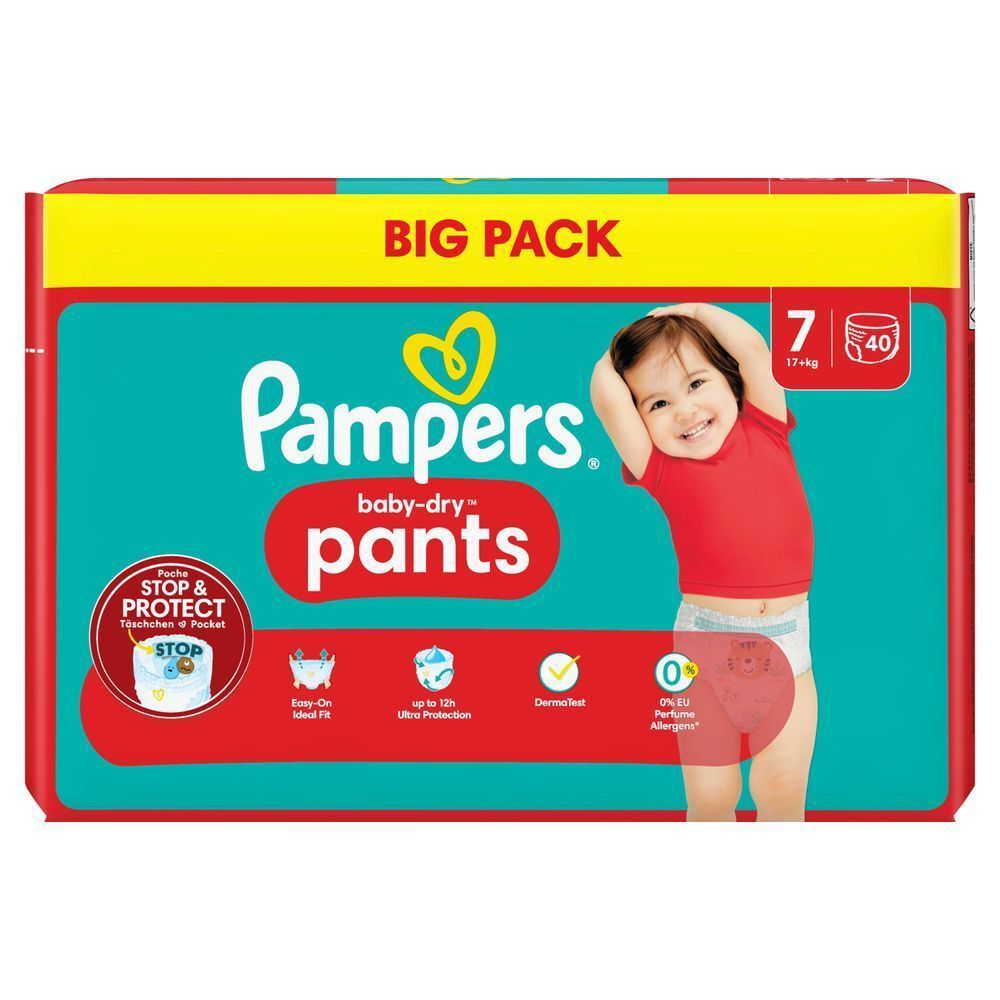 Bild: Pampers Baby-Dry Pants Größe 7, BIG PACK 