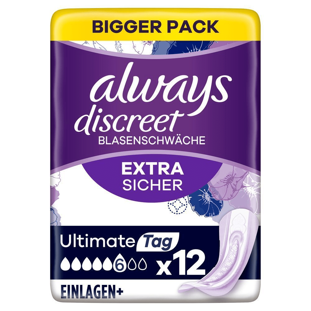 Bild: always Discreet Inkontinenz-Einlagen Für Frauen Plus Ultimate Day 