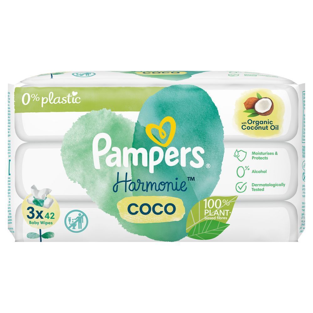 Bild: Pampers Harmonie Coco Baby-Feuchttücher 3x42 